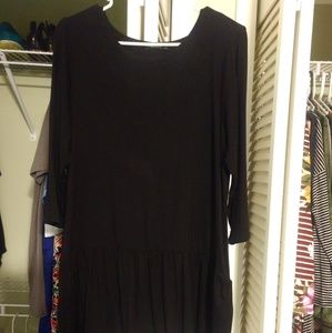 Size L Peplum Style Top, Black, NWOT